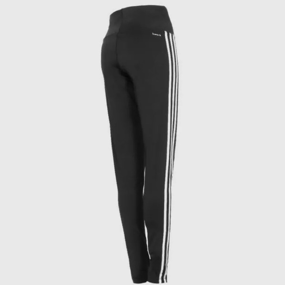 Adidas Three Stripe High-Waisted Leggings, Black - Medium - Picture 5 of 8